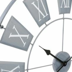 Horloge Métal D76 Gris Clair Atmosphera -Ledepot-bailleul Soldes Magasin horloge metal d76 gris clair atmosphera 1