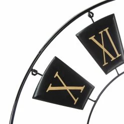 Horloge Métal D76 Noir Atmosphera -Ledepot-bailleul Soldes Magasin horloge metal d76 noir atmosphera 1