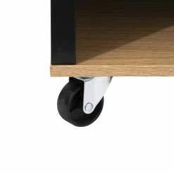 Ilot De Cuisine Noir Et Naturel 5Five -Ledepot-bailleul Soldes Magasin ilot de cuisine noir et naturel 5five 3