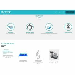 Kit Piscine Prism Ovale 6,10 X 3,05 M Intex -Ledepot-bailleul Soldes Magasin kit piscine prism ovale 61 m intex 2