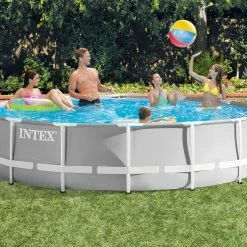 Piscine Prism Frame Ronde 4,57 X 1,07 M Intex -Ledepot-bailleul Soldes Magasin kit piscine tubulaire avec accessoires 2