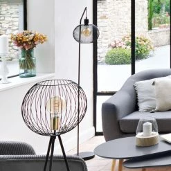 Lampadaire Suspendu Emie Noir Atmosphera -Ledepot-bailleul Soldes Magasin lampadaire suspendu emie noir atmosphera 2