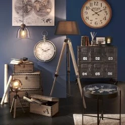 Lampadaire Trépied Runo Noir Atmosphera H 145 Cm -Ledepot-bailleul Soldes Magasin lampadaire trepied runo noir atmosphera h 145 cm 1