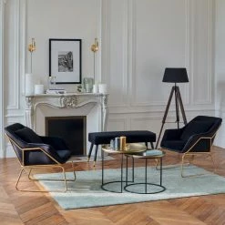 Lampadaire Trépied Runo Noir Atmosphera H 145 Cm -Ledepot-bailleul Soldes Magasin lampadaire trepied runo noir atmosphera h 145 cm 4