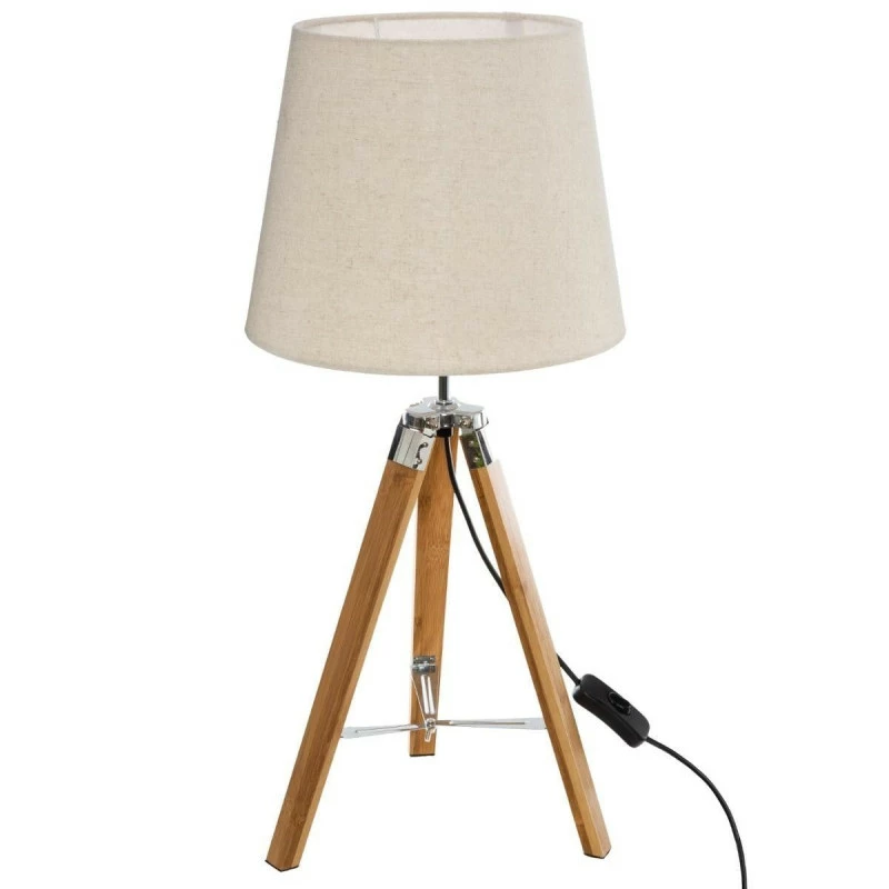 Lampe à Poser Bambou Trépied Runo Atmosphera 3 Lampe à Poser Bambou Trépied Runo Atmosphera