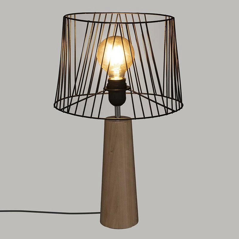 Lampe En Bois Et Métal H46 Joe Atmosphera 5 Lampe En Bois Et Métal H46 Joe Atmosphera – Image 3