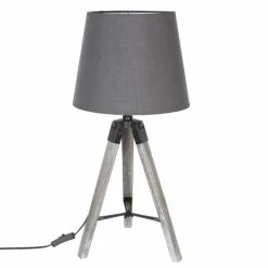 Lampe Trépied Runo Gris Atmosphera H 58 Cm