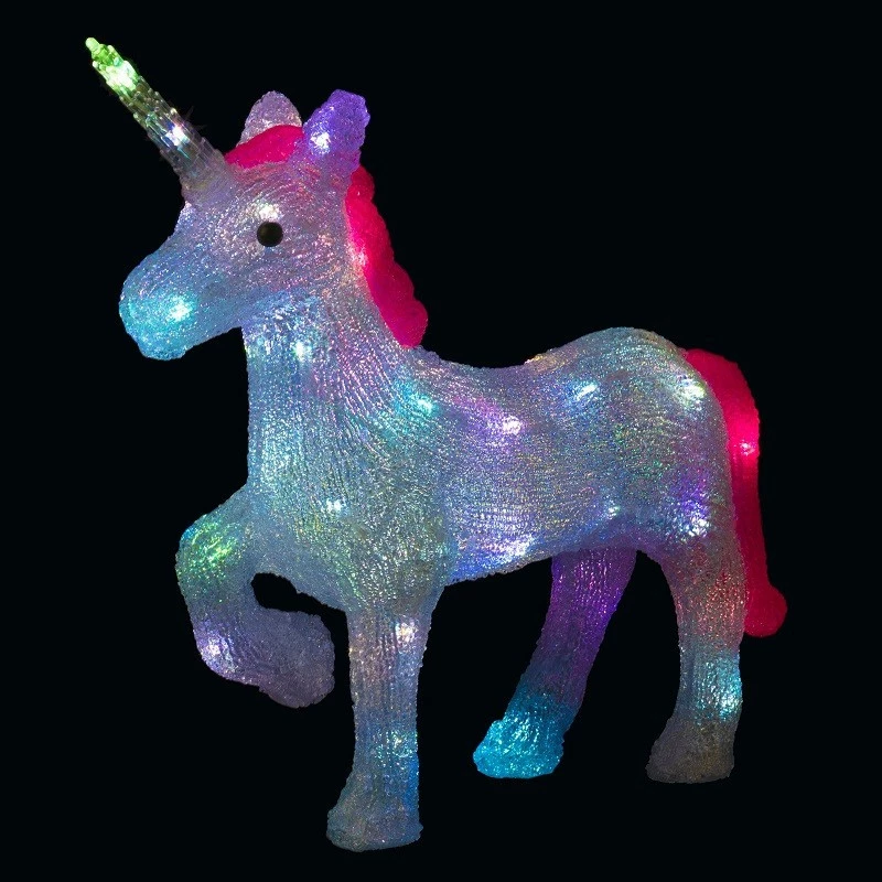 Licorne Lumineuse 24 Leds Extérieur H40 Cm 3 Licorne Lumineuse 24 Leds Extérieur H40 Cm