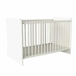 Demeyere Lit à Barreaux 60x120 Avec Sommier Reverso Blanc
