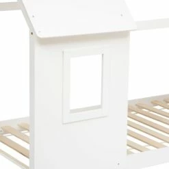 Lit Cabane Enfant Pin Blanc 90x190 Atmosphera -Ledepot-bailleul Soldes Magasin lit cabane enfant pin blanc 90x190 atmosphera 1 4