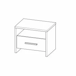 Demeyere Chevet Kansas 1 Tiroir 1 Niche -Ledepot-bailleul Soldes Magasin lit colorado 2 personnes 160x200 cm 5