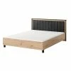 Lit Double 160 X 200 Avec Tête De Lit Velours Nantes -Ledepot-bailleul Soldes Magasin lit double 160 x 200 avec tete de lit velours nantes