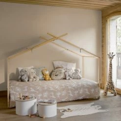 Lit Tente 90x190 En Bois Sans Matelas Atmosphera -Ledepot-bailleul Soldes Magasin lit tente 90x190 en bois sans matelas atmosphera 3