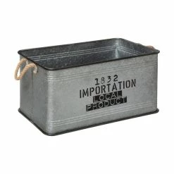 Lot De 3 Malles Métal Gris Plateau Bois Atmosphera -Ledepot-bailleul Soldes Magasin lot de 3 malles metal gris plateau bois atmosphera 1 2