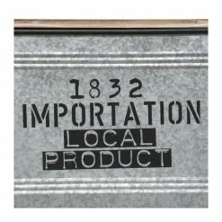 Lot De 3 Malles Métal Gris Plateau Bois Atmosphera -Ledepot-bailleul Soldes Magasin lot de 3 malles metal gris plateau bois atmosphera 1 7