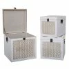 Malles Carrée Cannage Blanchi - Lot De 3 - Atmosphera -Ledepot-bailleul Soldes Magasin malles carree cannage blanchi lot de 3 atmosphera