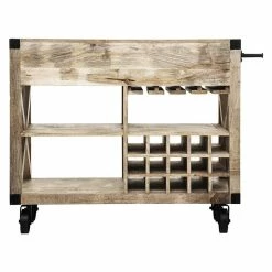 Meuble Bar 2 Tiroirs Sur Roues Silas Atmosphera -Ledepot-bailleul Soldes Magasin meuble bar 2 tiroirs sur roues silas atmosphera 4