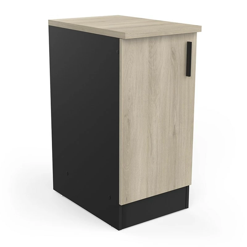 Demeyere Meuble Bas 1 Porte 40 Cm Origan Noir Et Bois 3 Demeyere Meuble Bas 1 Porte 40 Cm Origan Noir Et Bois