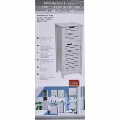 Meuble Bas 1 Porte Et 1 Tiroir Blanc Miami -Ledepot-bailleul Soldes Magasin meuble bas 1 porte et 1 tiroir blanc 1