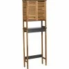 Meuble Dessus WC Acacia 2 Portes 1 étagère -Ledepot-bailleul Soldes Magasin meuble dessus wc acacia 2 portes 1 etagere