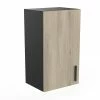 Demeyere Meuble Haut 1 Porte 40 Cm Origan Noir Et Bois -Ledepot-bailleul Soldes Magasin meuble haut 1 porte 40 cm origan noir et bois
