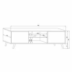 Meuble TV 2 Portes Sweden Blanc 9 Meuble TV 2 Portes Sweden Blanc -Ledepot-bailleul Soldes Magasin meuble tv 2 portes sweden blanc 3