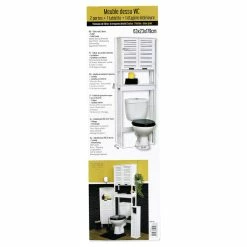 Meuble WC Miami 1 Tablette Blanc -Ledepot-bailleul Soldes Magasin meuble wc 1 tablette blanc 1