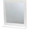 Miroir Avec Tablette Blanc Miami -Ledepot-bailleul Soldes Magasin miroir avec tablette blanc