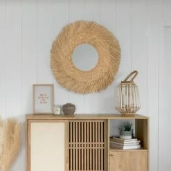 Miroir Rond 80 Cm En Roseau Ael Atmosphera -Ledepot-bailleul Soldes Magasin miroir rond 80 cm en roseau ael atmosphera 2