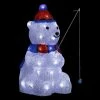 Ours à La Pêche Bleu Et Rouge Lumineux Ext 40 LED -Ledepot-bailleul Soldes Magasin ours a la peche lumineux exterieur leds h39 cm