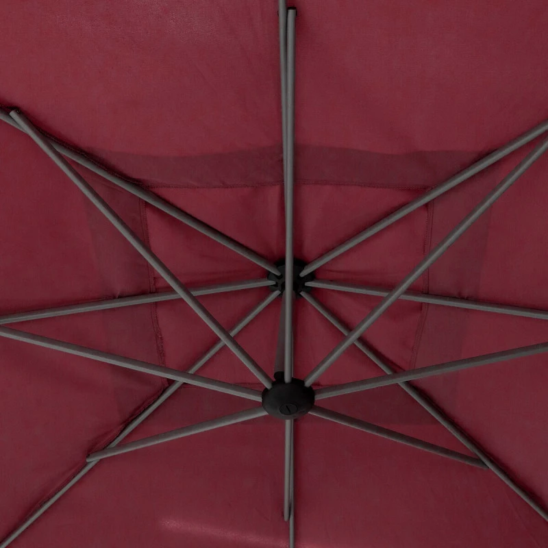 Parasol Décentré Carré Manoa Bordeaux Hespéride 5 Parasol Décentré Carré Manoa Bordeaux Hespéride – Image 3