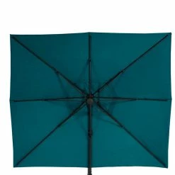 Parasol Décentré Eléa Inclinable Rectangulaire Bleu Canard Hespéride -Ledepot-bailleul Soldes Magasin parasol decentre elea inclinable 3x4 bleu canard hesperide 2