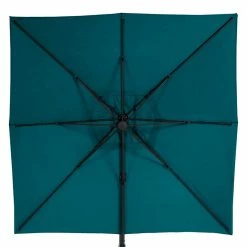Parasol Décentré Eléa Inclinable Carré Bleu Canard Hespéride -Ledepot-bailleul Soldes Magasin parasol decentre elea inclinable carre bleu canard hesperide 3