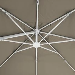 Parasol Décentré Eléa Inclinable Carré Oléfine Noisette/blanc Hespéride -Ledepot-bailleul Soldes Magasin parasol decentre elea inclinable carre olefine noisetteblanc hesperide 5