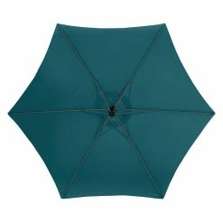 Parasol Décentré Rond Manoa Bleu Canard Hespéride -Ledepot-bailleul Soldes Magasin parasol decentre rond manoa bleu canard hesperide 4
