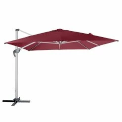 Parasol Déporté Carré Equador Bordeaux Hespéride -Ledepot-bailleul Soldes Magasin parasol deporte carre equador bordeaux hesperide 1