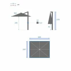 Parasol Déporté Rectangulaire Equador Bordeaux Hespéride -Ledepot-bailleul Soldes Magasin parasol deporte rectangulaire equador bordeaux hesperide 7