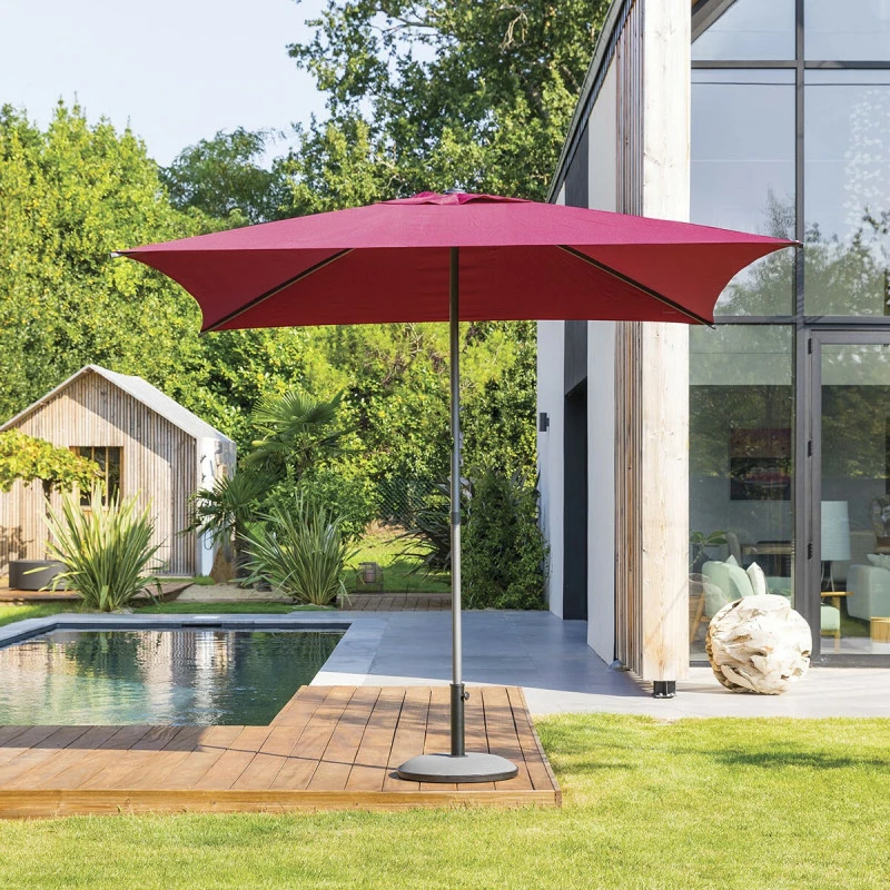 Parasol Droit Carré 2,5x2,5m Soya Bordeaux Hespéride 3 Parasol Droit Carré 2,5x2,5m Soya Bordeaux Hespéride