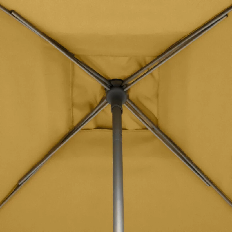 Parasol Droit Carré 2,5x2,5m Soya Jaune Moutarde Hespéride 8 Parasol Droit Carré 2,5x2,5m Soya Jaune Moutarde Hespéride – Image 6