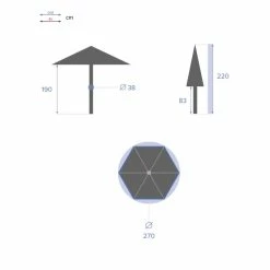 Parasol Droit Rond 2,7m Soya Bleu Canard Hespéride 15 Parasol Droit Rond 2,7m Soya Bleu Canard Hespéride -Ledepot-bailleul Soldes Magasin parasol droit rond 27m soya bleu canard hesperide 6
