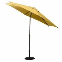 Parasol Droit Rond 2,7m Soya Jaune Moutarde Hespéride -Ledepot-bailleul Soldes Magasin parasol droit rond 27m soya jaune moutarde hesperide 2
