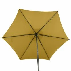 Parasol Droit Rond 2,7m Soya Jaune Moutarde Hespéride -Ledepot-bailleul Soldes Magasin parasol droit rond 27m soya jaune moutarde hesperide 4