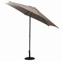 Parasol Droit Rond 2,7m Soya Taupe Hespéride -Ledepot-bailleul Soldes Magasin parasol droit rond 27m soya taupe hesperide 2