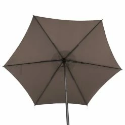 Parasol Droit Rond 2,7m Soya Taupe Hespéride -Ledepot-bailleul Soldes Magasin parasol droit rond 27m soya taupe hesperide 4