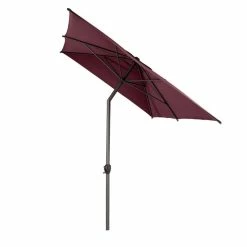 Parasol Mat Central 2x3 M Loompa Bordeaux Hespéride -Ledepot-bailleul Soldes Magasin parasol mat central 2x3 m loompa bordeaux hesperide 2