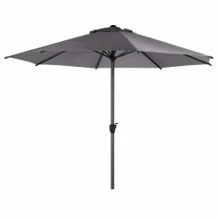 Parasol Mat Central Rond 3m Loompa Ardoise Hespéride -Ledepot-bailleul Soldes Magasin parasol mat central rond 3 loompa ardoise hesperide 1
