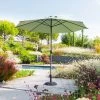 Parasol Mat Central Rond 3m Loompa Olive Hespéride