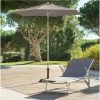 Parasol Rond 2,3m Anzio Taupe Hespéride -Ledepot-bailleul Soldes Magasin parasol rond anzio hesperide taupe