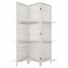 Paravent Bois 3 étagères Blanc Atmosphera 2 Paravent Bois 3 étagères Blanc Atmosphera -Ledepot-bailleul Soldes Magasin paravent bois 3 etageres blanc atmosphera