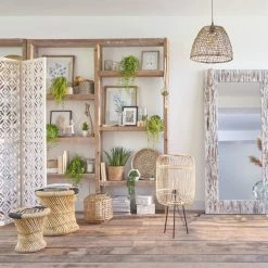 Paravent Bois Nomade Blanc Atmosphera -Ledepot-bailleul Soldes Magasin paravent bois nomade blanc atmosphera 2